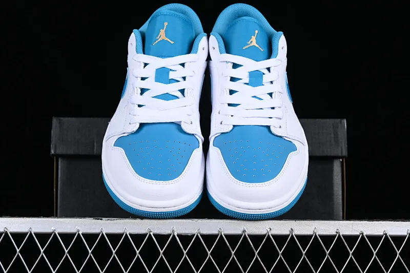 All categories Air Jordan Jordan series basketball shoes Air Jordan 1 Low G version pure original Air Jordan 1 Low "Aquatone" AJ1 Joe 1 blue and white low-top cultural basketball shoes 553558-174
